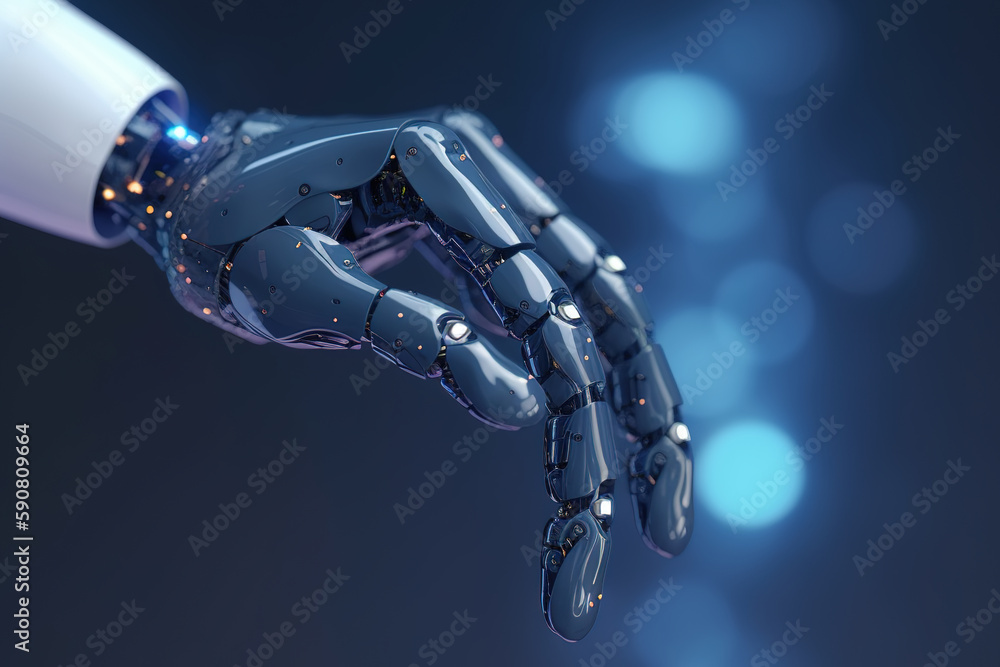 Futuristic robot generated by AI artificial intelligence