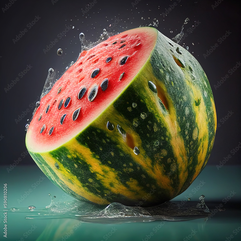 Fruit watermelon generated by AI artificial intelligence