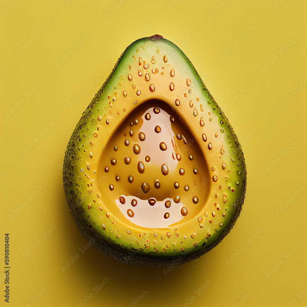 Fruit avocado generated by AI artificial intelligence