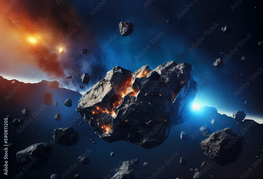 AI artificial intelligence technology generated space meteorite