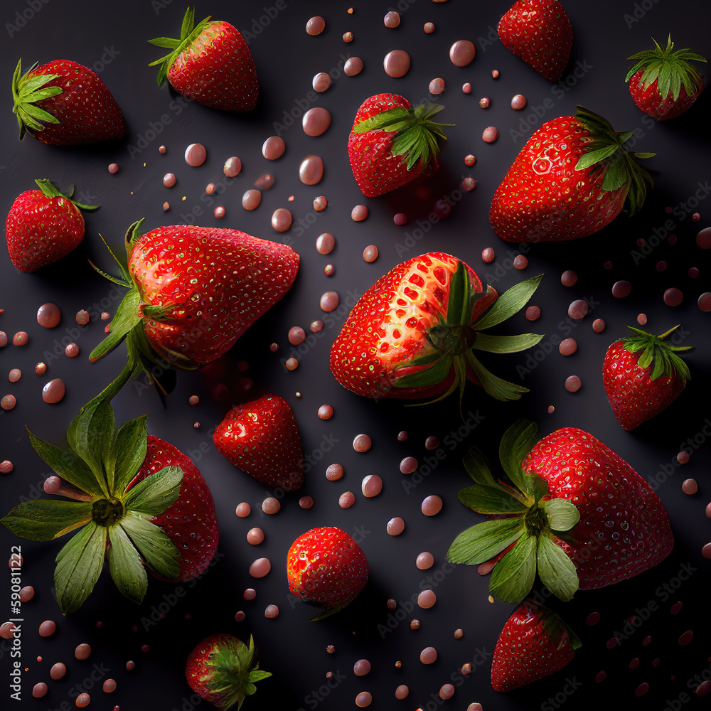 Fruit strawberry intelligently generated by AI