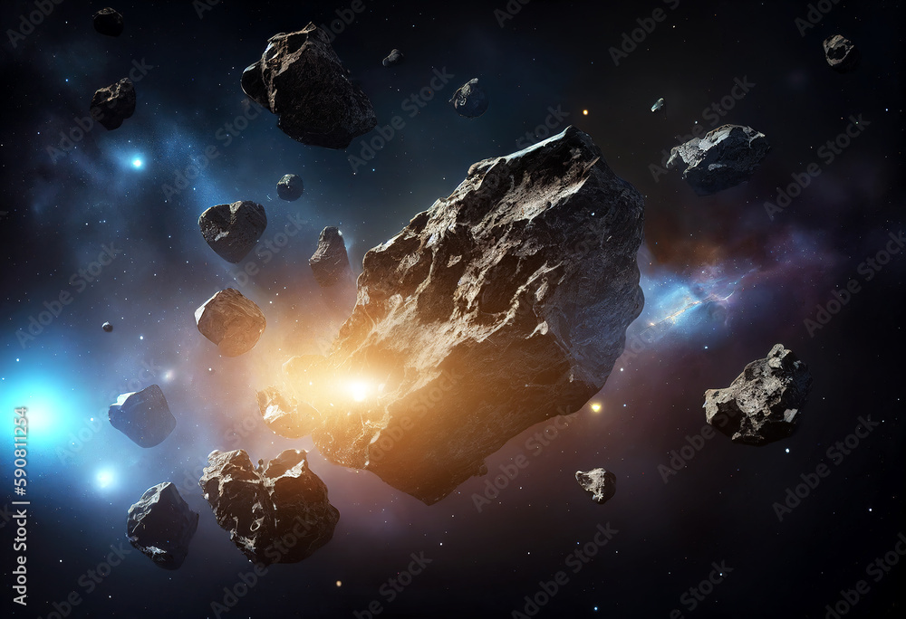 AI artificial intelligence technology generated space meteorite