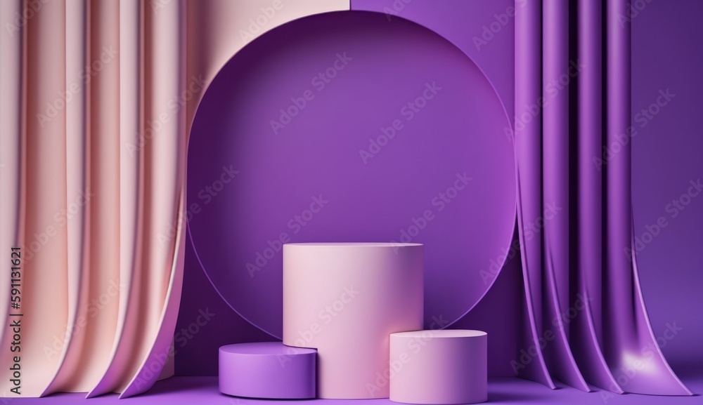 Abstract product background, with cylindrical stand in the middle, mockup, podium