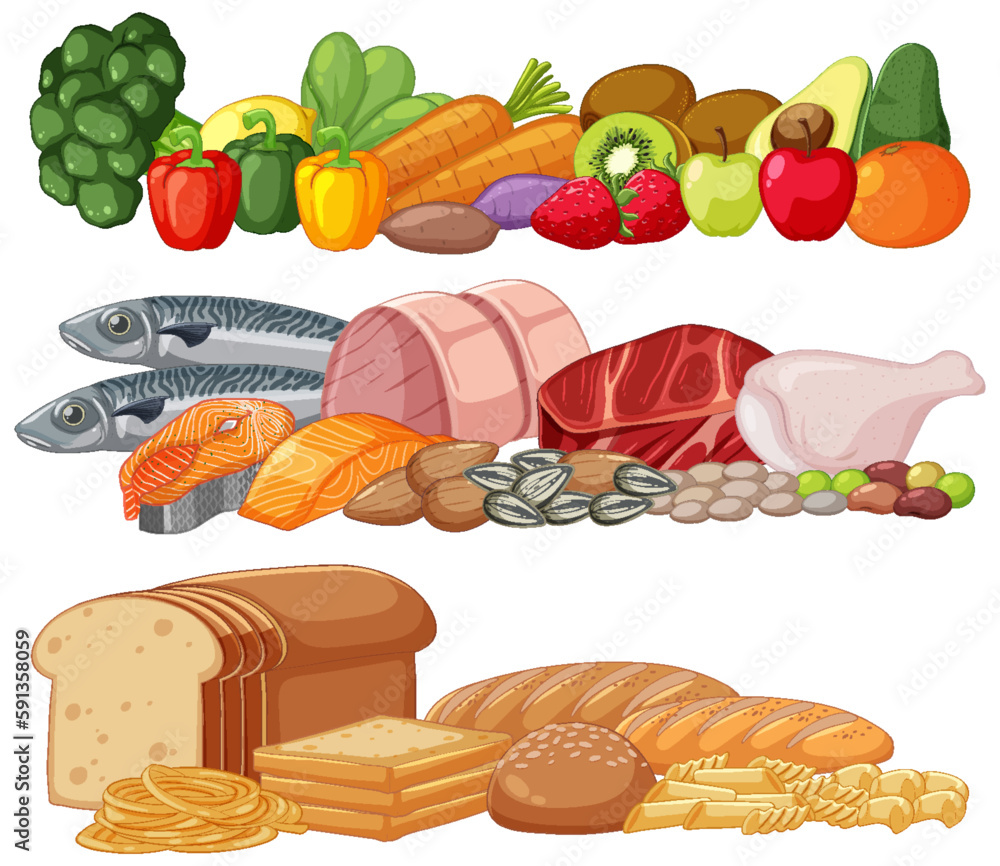 Set of difference food group