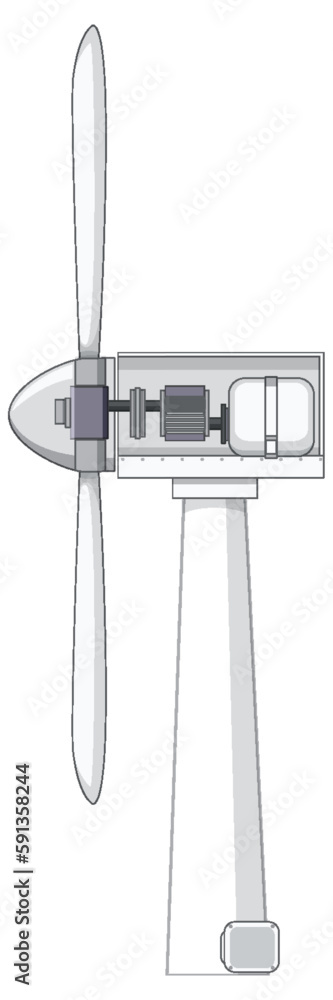 Inside wind turbine vector