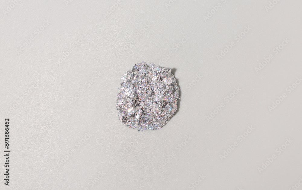 Glitter sample on grey background