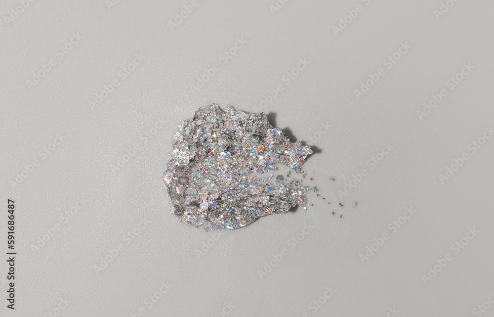 Glitter stroke on grey background