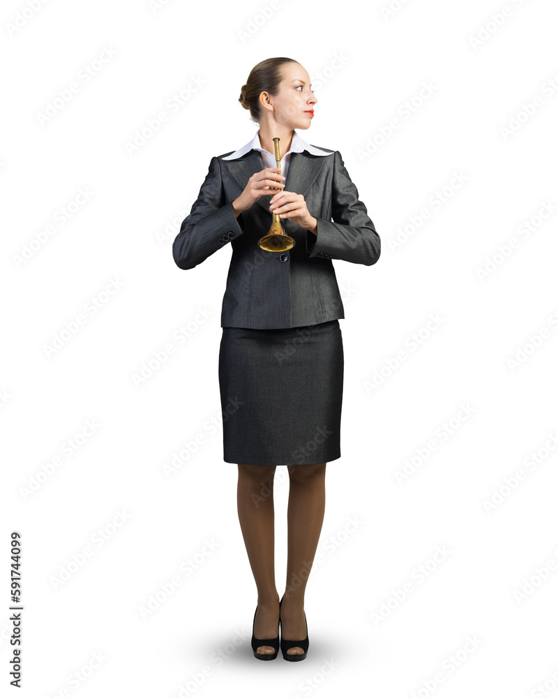 Business woman with flute