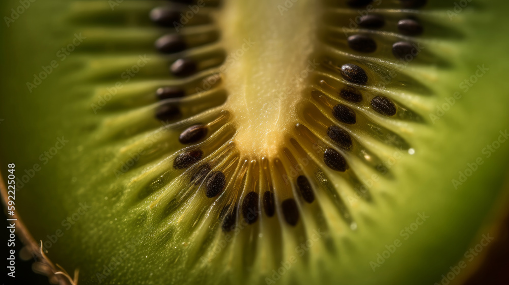 Kiwi background. Illustration AI Generative.