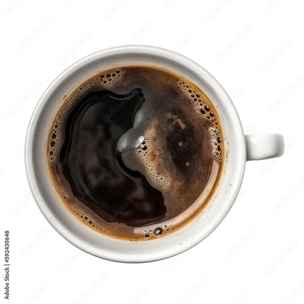 Espresso coffee cup isolated. Illustration AI Generative