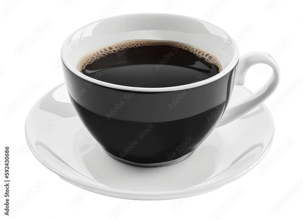 Espresso coffee cup isolated. Illustration AI Generative