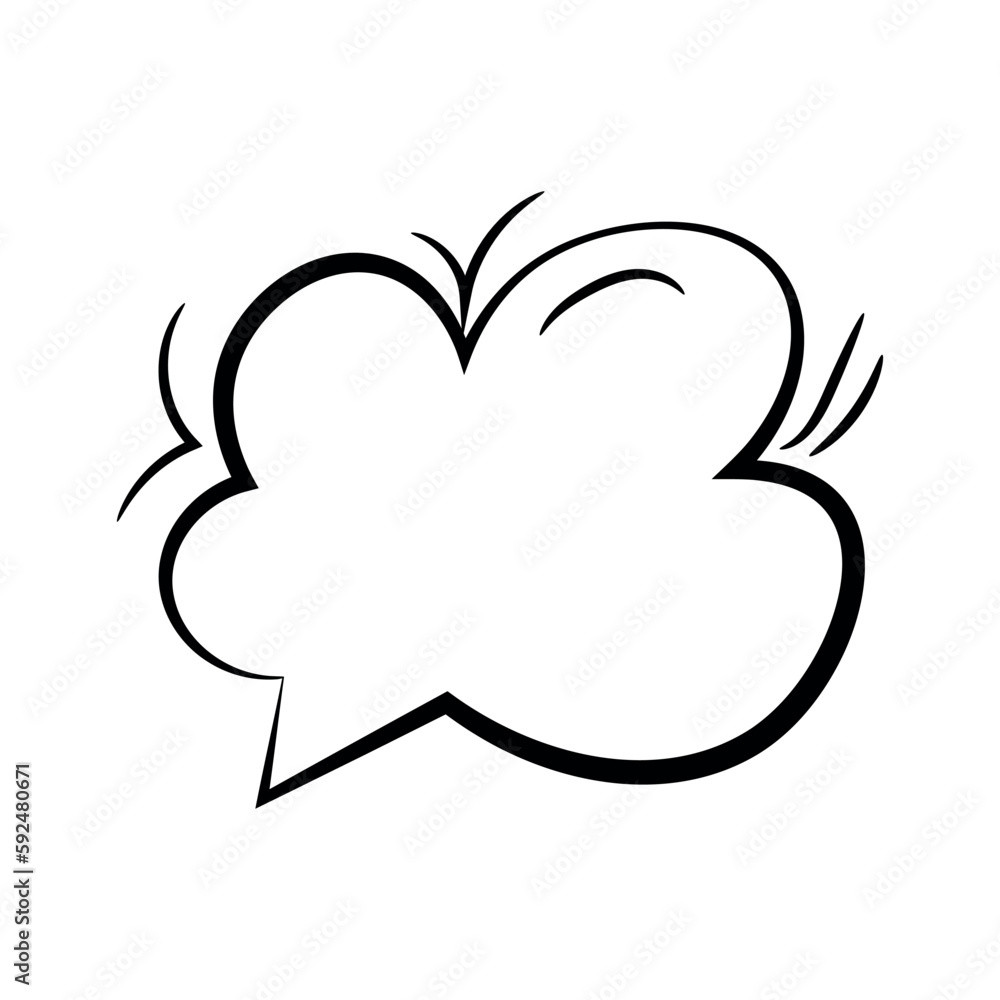 Chat box on white background