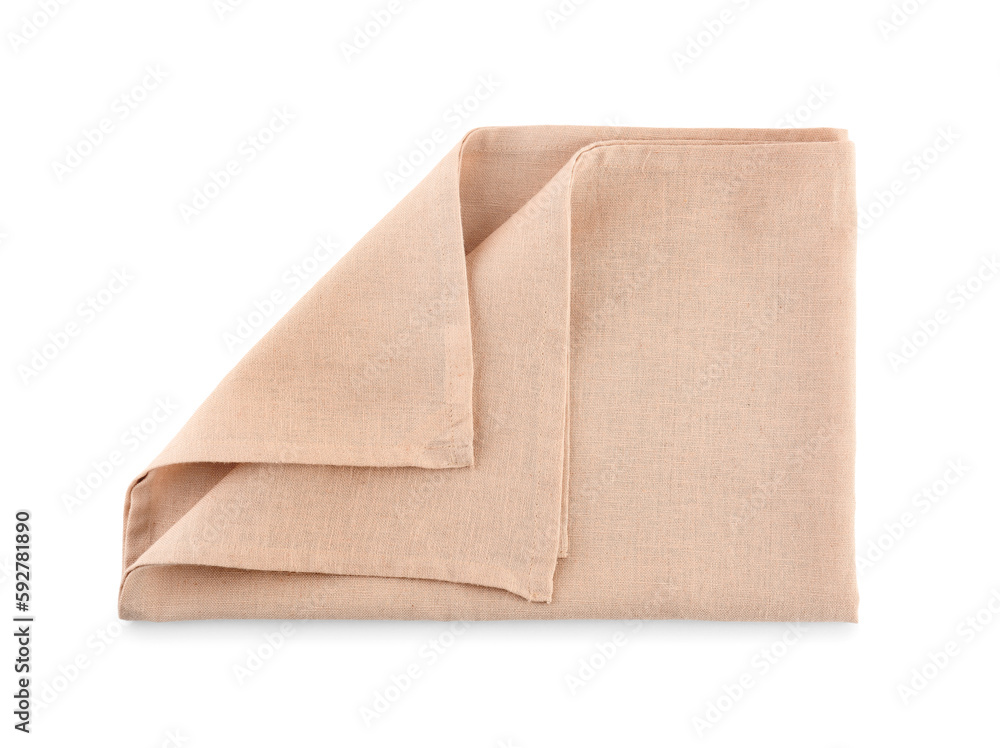 New folded napkin isolated on white background