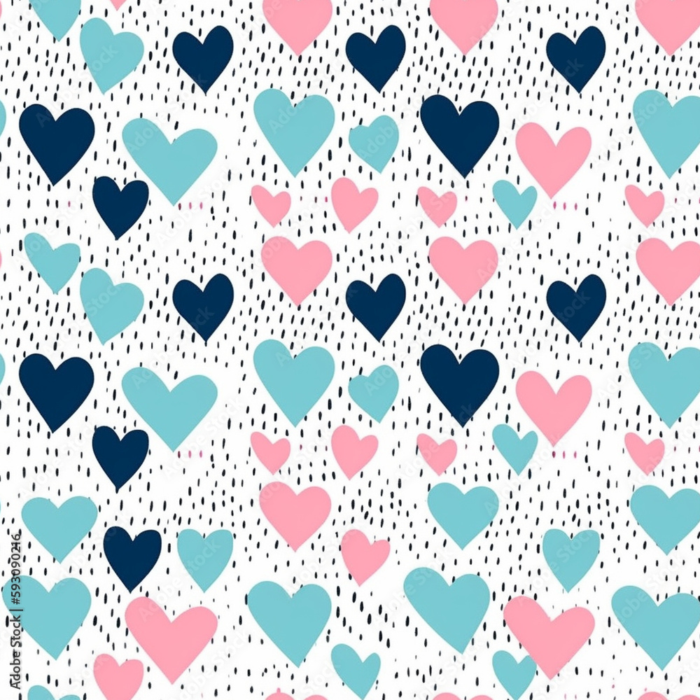 seamless pattern with hearts