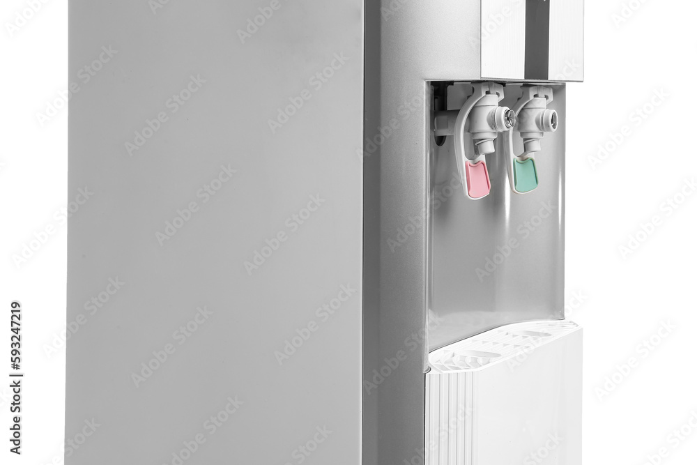 Modern water cooler isolated on white background