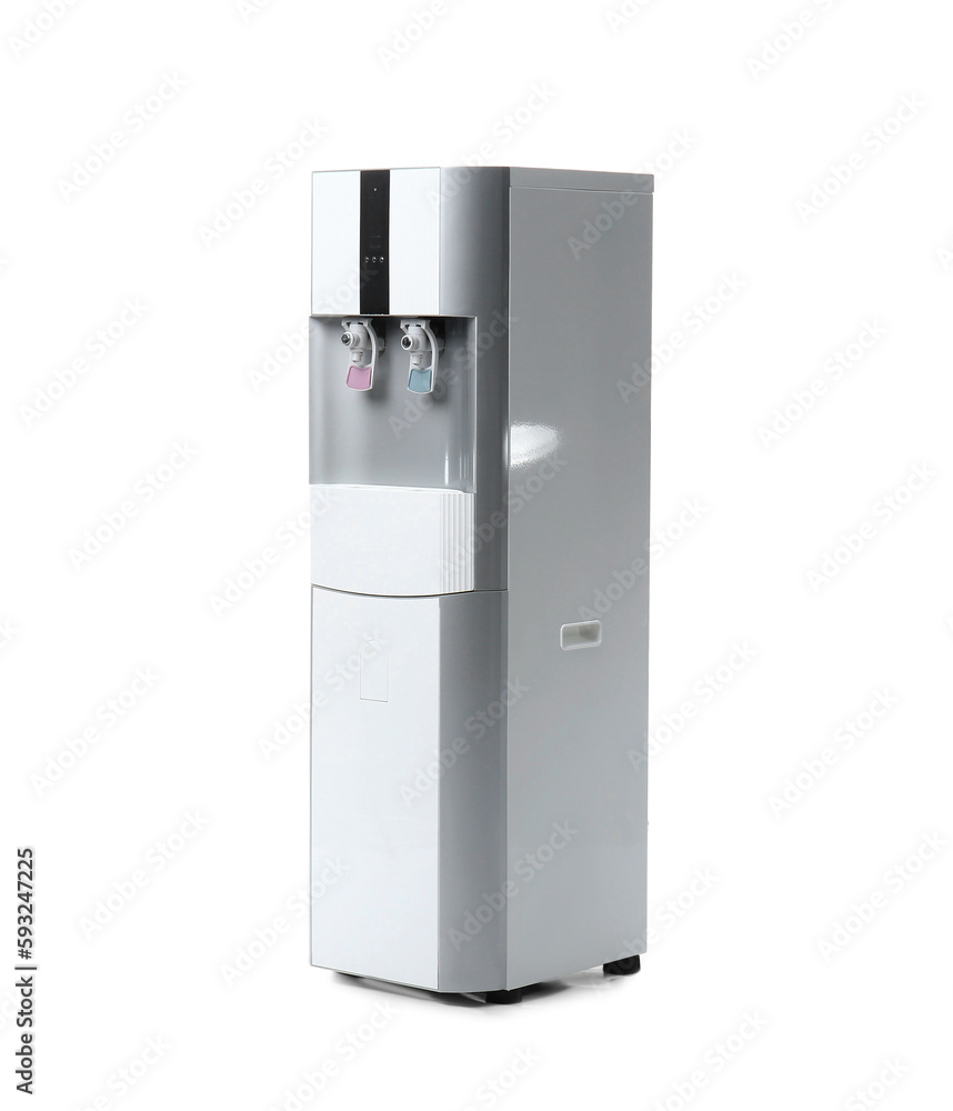 Modern water cooler isolated on white background