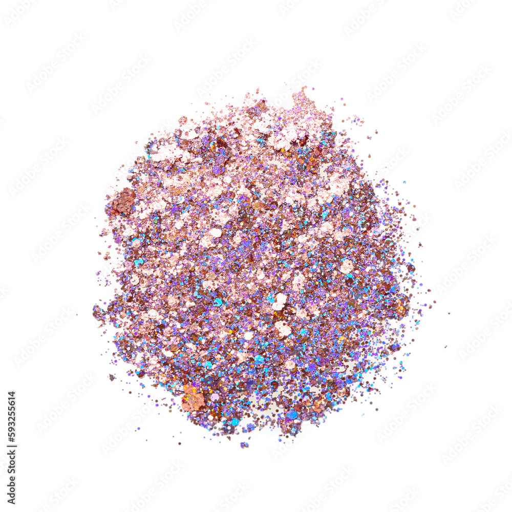 Glitter sample on white background