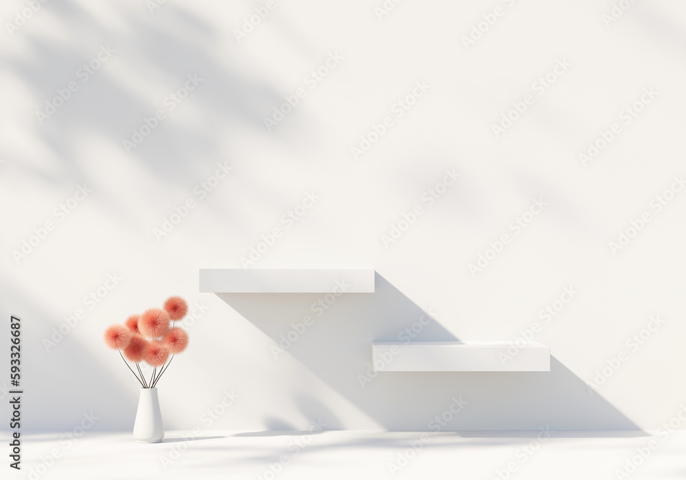 Abstract Minimal Modern Podium Platform For Product Display Showcase Presentation Advertising 3D Ren