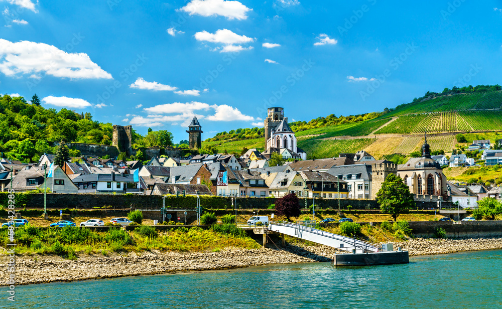 Medieval town of Oberwesel on the Middle Rhine in Germany