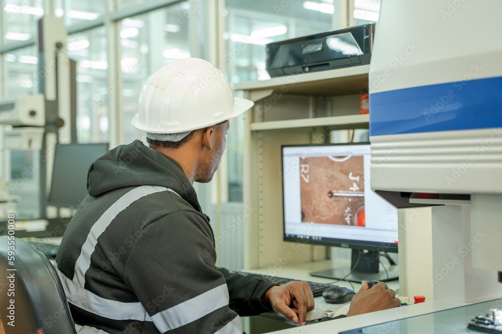 Engineers Maintenance Robot Arm at Lab,High Tech Research Laboratory with Modern Equipment.