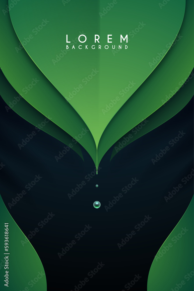 Abstract leaf background with water drop