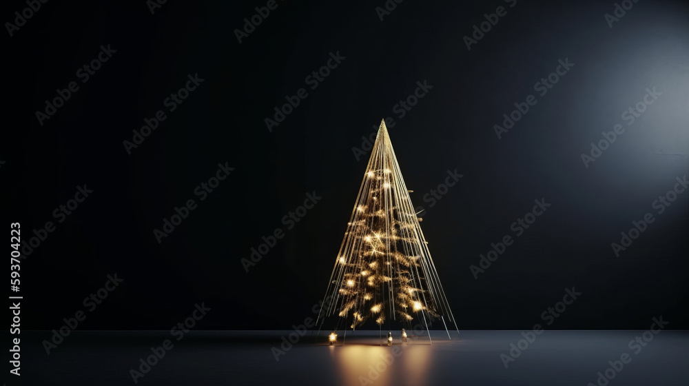 Merry Christmas Holiday Background. Illustration AI Generative.