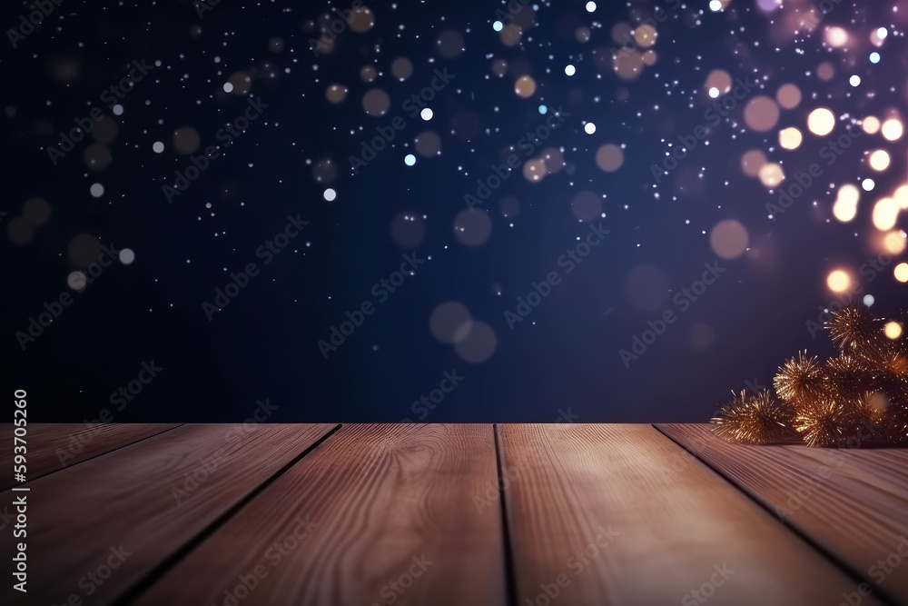 Merry Christmas Holiday Background. Illustration AI Generative.