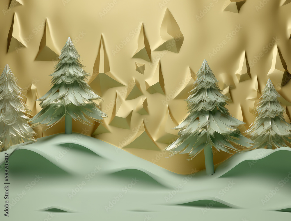 Merry Christmas Holiday Background. Illustration AI Generative.