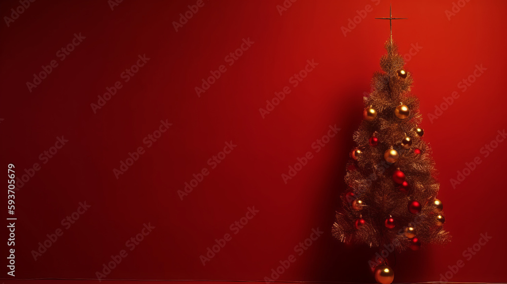 Merry Christmas Holiday Background. Illustration AI Generative.