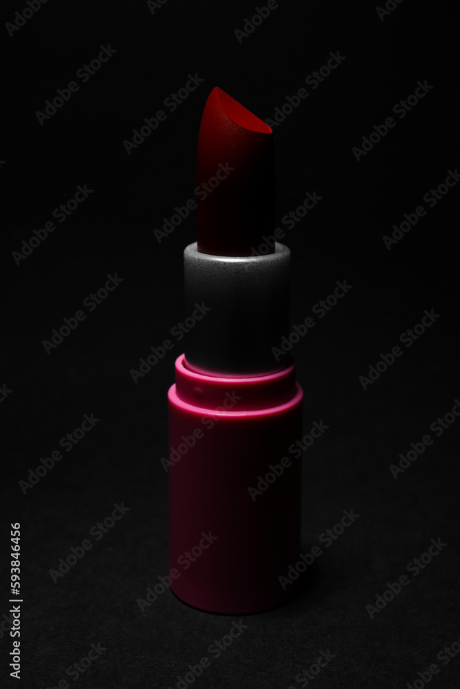 Beautiful lipstick on dark background