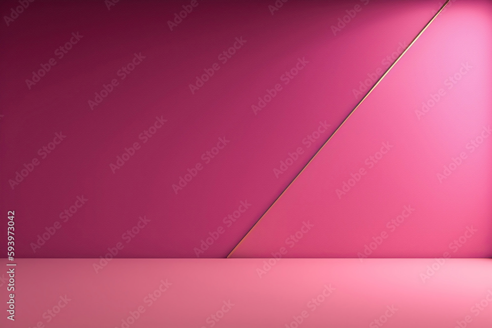 Beautiful versatile backdrop for product design and presentation with a pink wall and smooth floor.