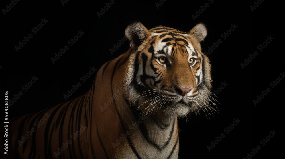 Bengal tiger. Illustration AI Generative.