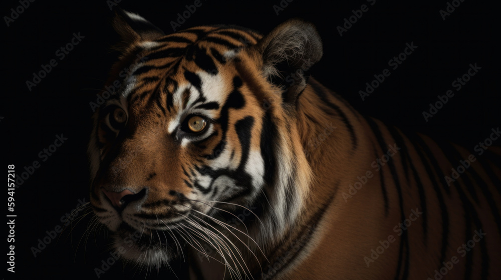 Bengal tiger. Illustration AI Generative.