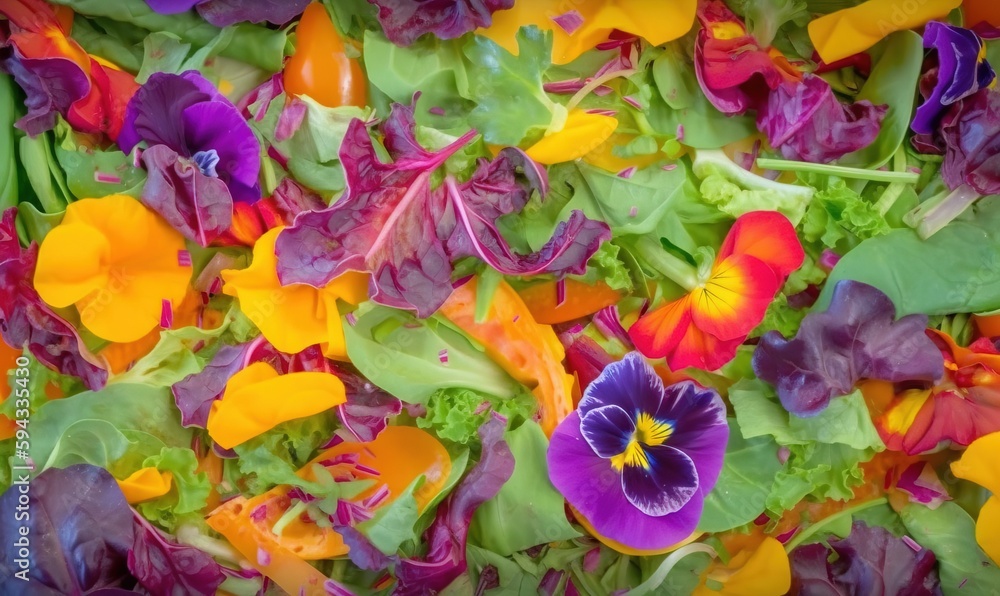  a bunch of flowers that are laying on the ground together in a pile of flowers that are laying on t