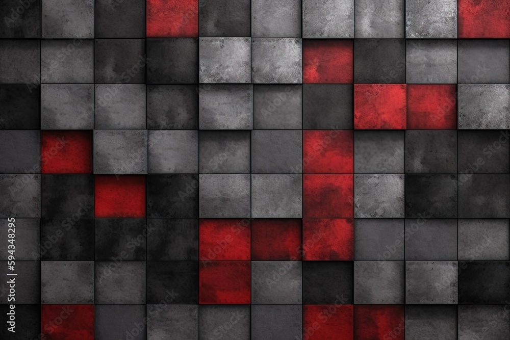  a red and black background with squares of different sizes and sizes of squares of different sizes 