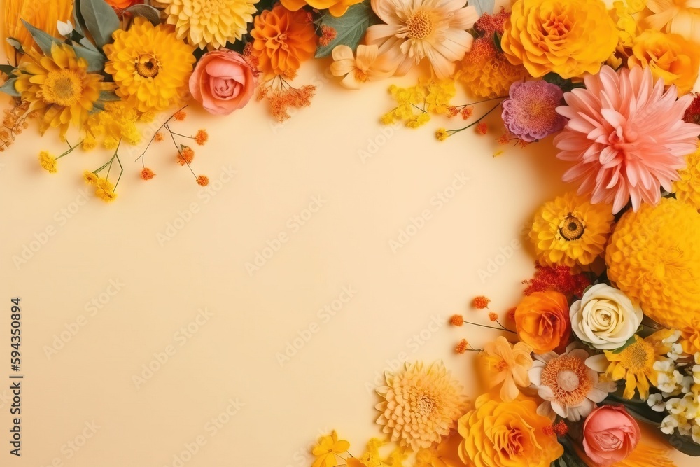  a bunch of flowers that are on top of a white surface with a light yellow center and a few pink and