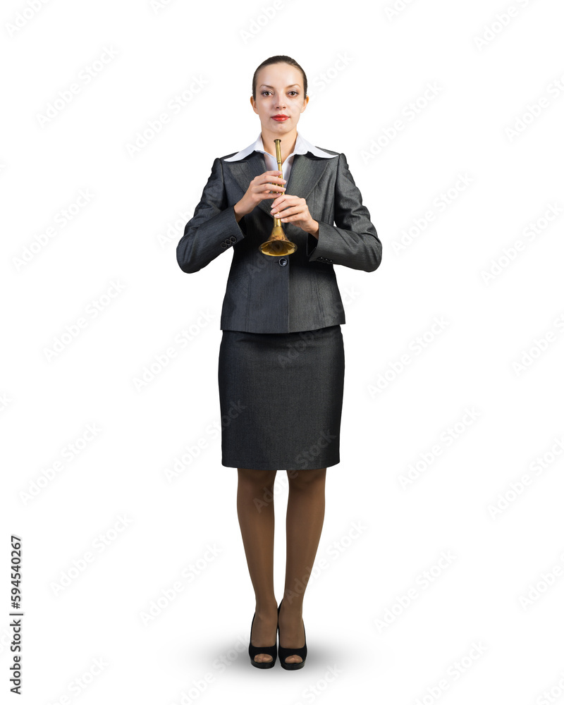 Business woman with flute