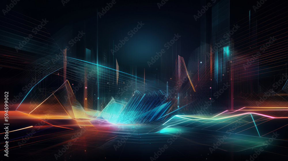 Abstract technology background. Illustration AI Generative.