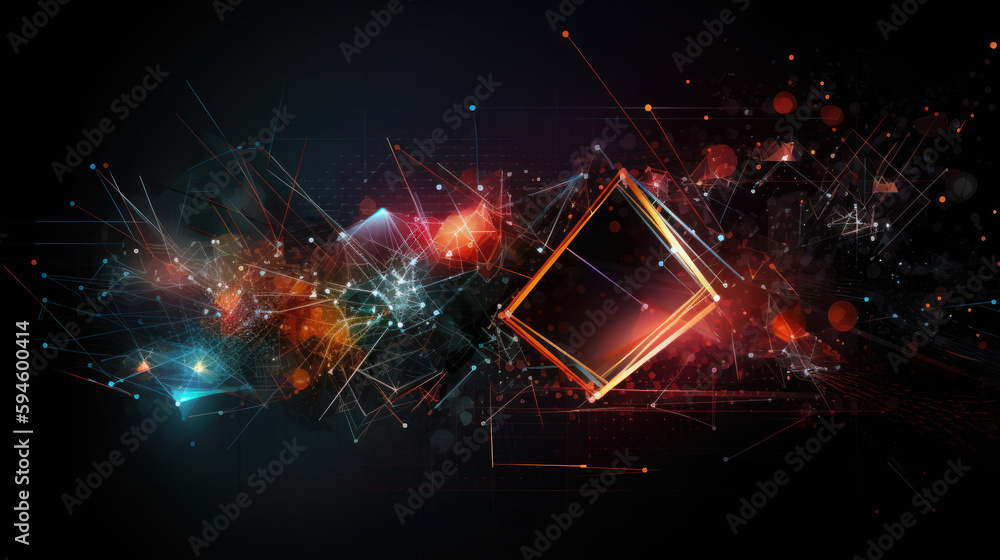 Abstract technology background. Illustration AI Generative.