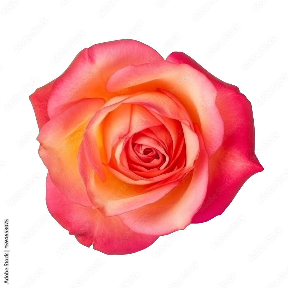 Rose flower isolated. Illustration AI Generative