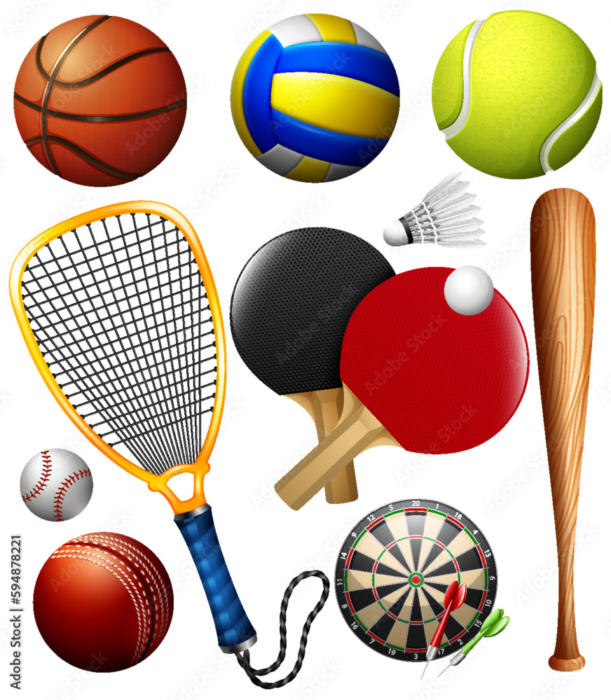 Sports Objects Collection in Vector