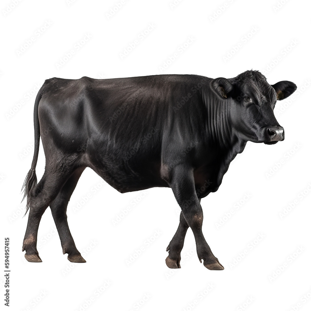 black angus isolated on white background