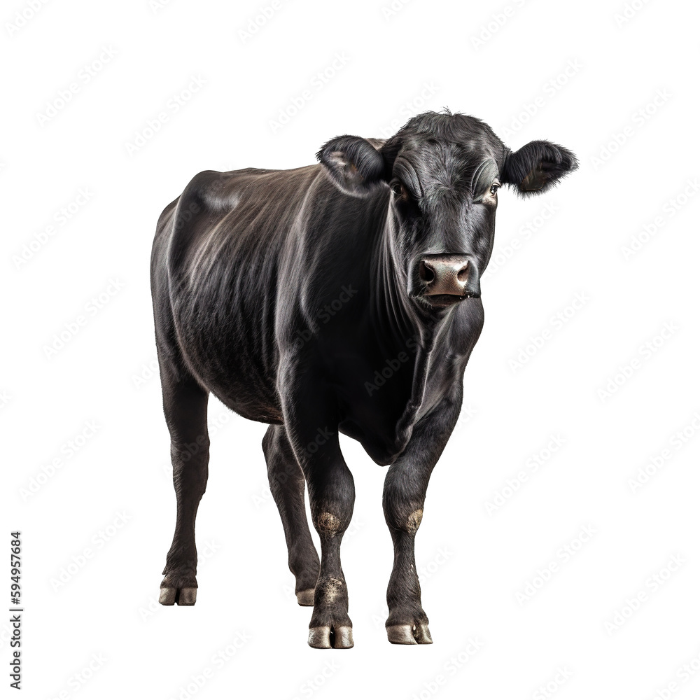 black angus isolated on white background