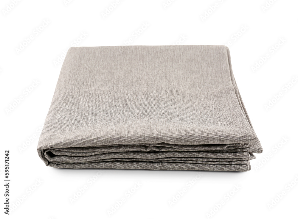 Clean folded napkin on white background