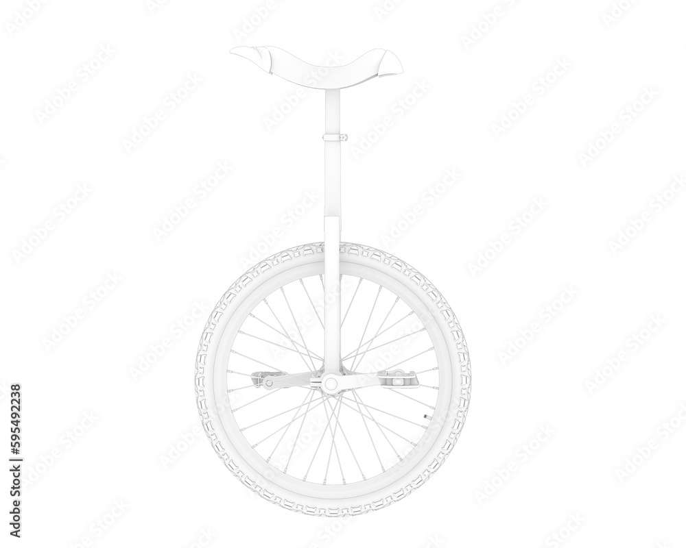 Monocycle isolated on transparent background. 3d rendering - illustration