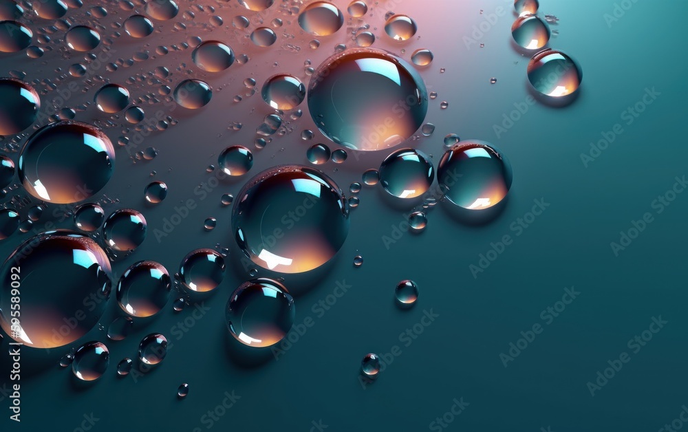 A close up of water drops on a  background