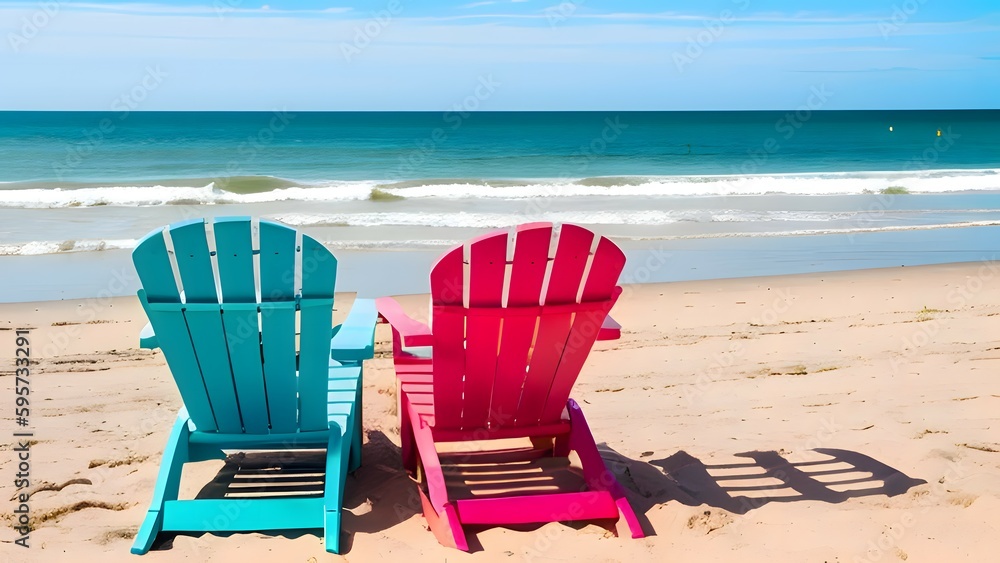 Beach chairs at the beach