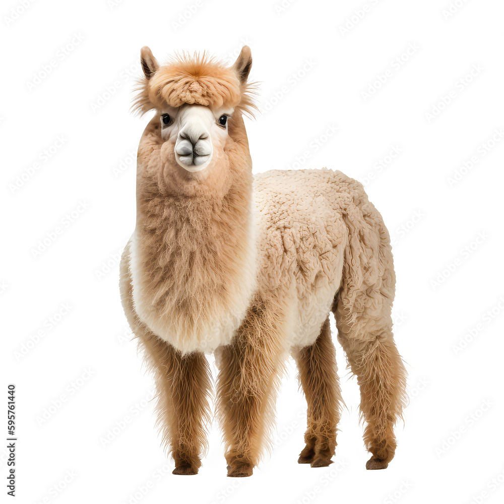 alpaca isolated on white background