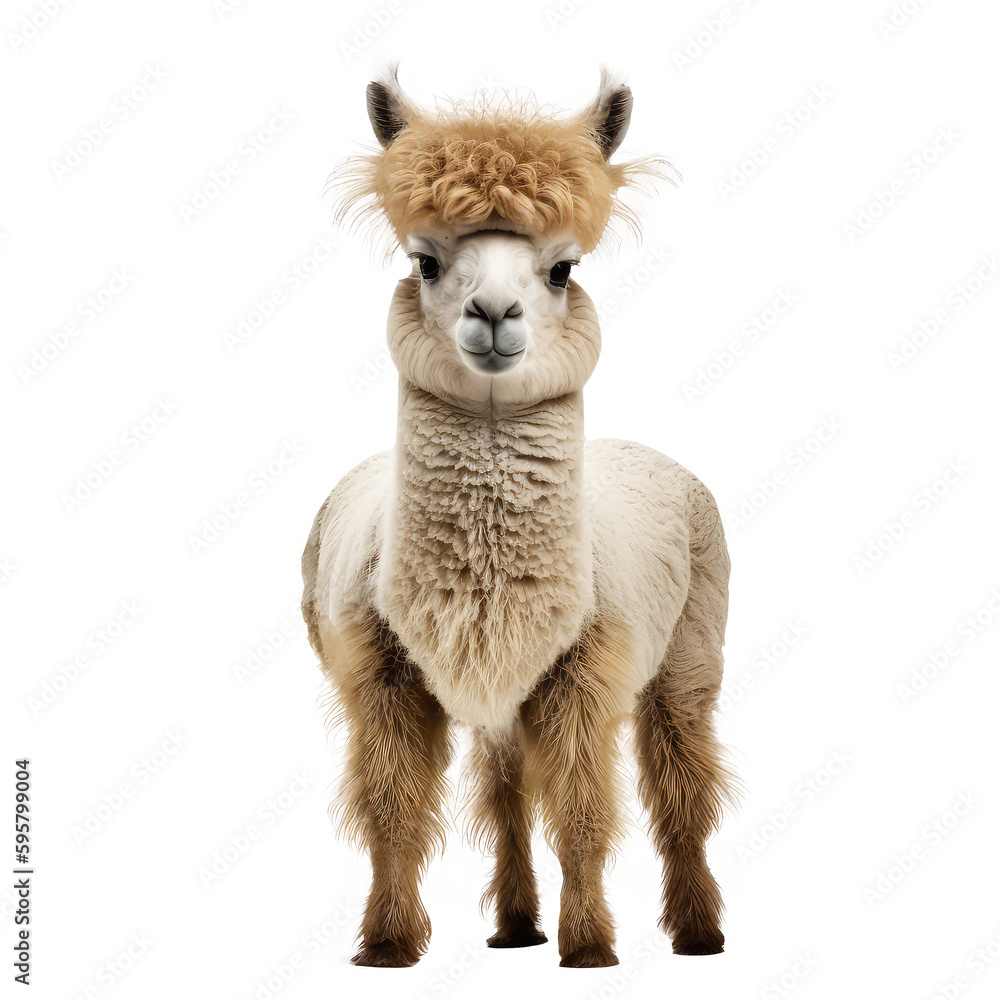 alpaca isolated on white background