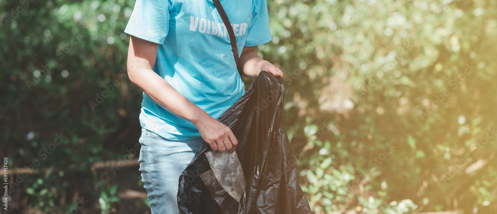 Hands-on with nature conservationists picking up trash in the mangrove forest